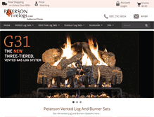 Tablet Screenshot of petersonfirelogs.com